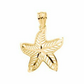 14K Yellow Starfish Pendant